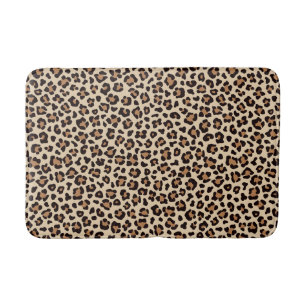 Leopard Skin Päls Mönster Badrumsmatta