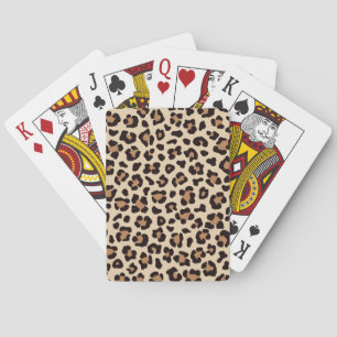 Leopard Skin Päls Mönster Casinokort