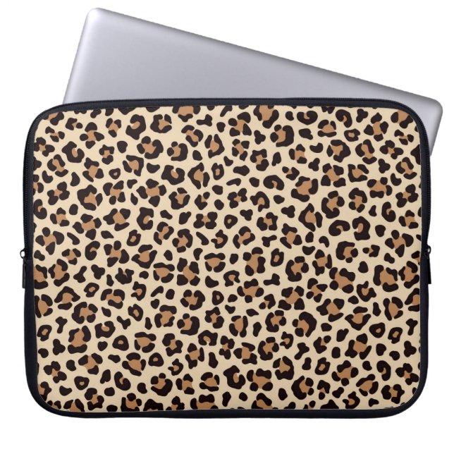 Leopard Skin Päls Mönster Laptop Fodral (Framsidan)