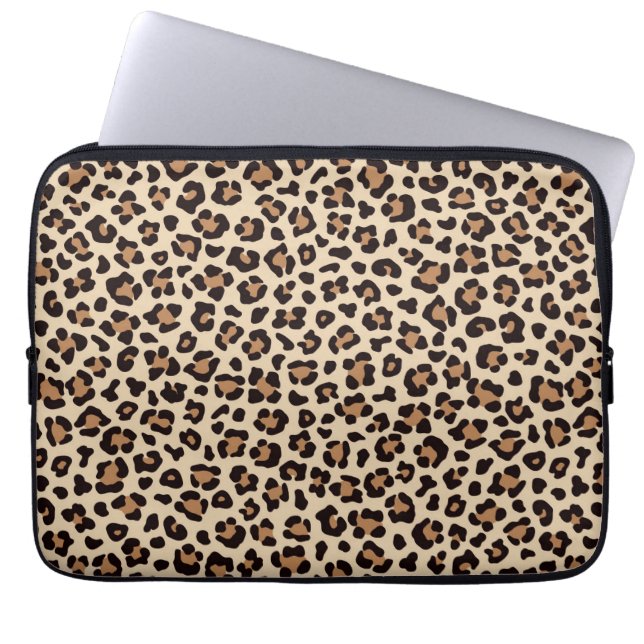 Leopard Skin Päls Mönster Laptop Fodral (Framsidan)
