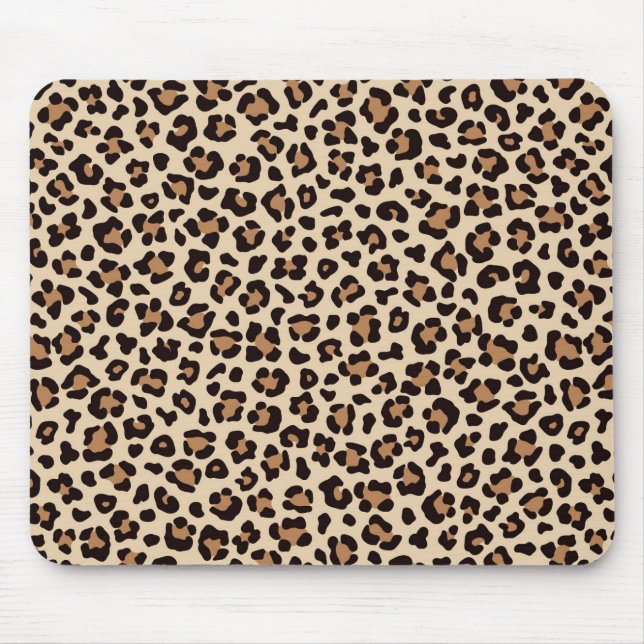 Leopard Skin Päls Mönster Musmatta (Framsidan)
