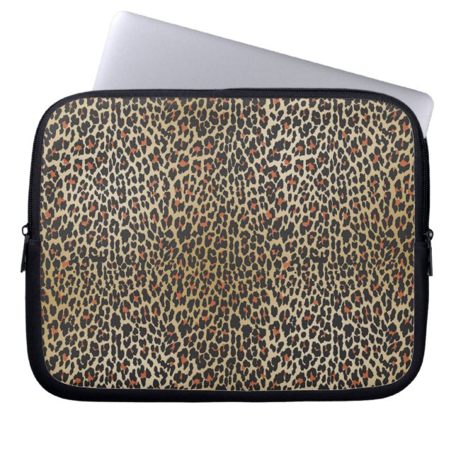 Leopard Skin Print Laptop sleeve (Framsidan)