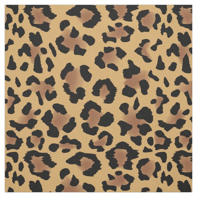 Leopard Skin Print Mönster Fabric Tyg (Provkarta)