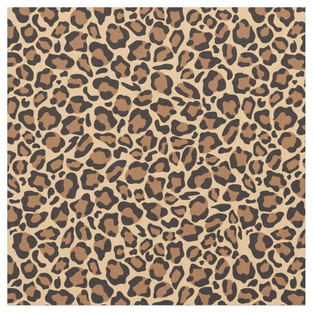 Leopard Skin Print Mönster Tyg (Närbild)