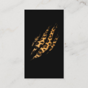 Leopard Skin Print Torn Klo Visitkort