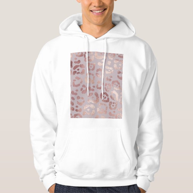 Leopard skin: ro guld elegance. hoodie (Framsida)