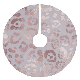 Leopard skin: ro guld elegance. julgransmatta borstad polyester