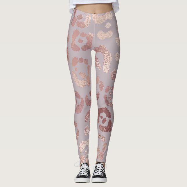 Leopard skin: ro guld elegance. leggings (Framsida)