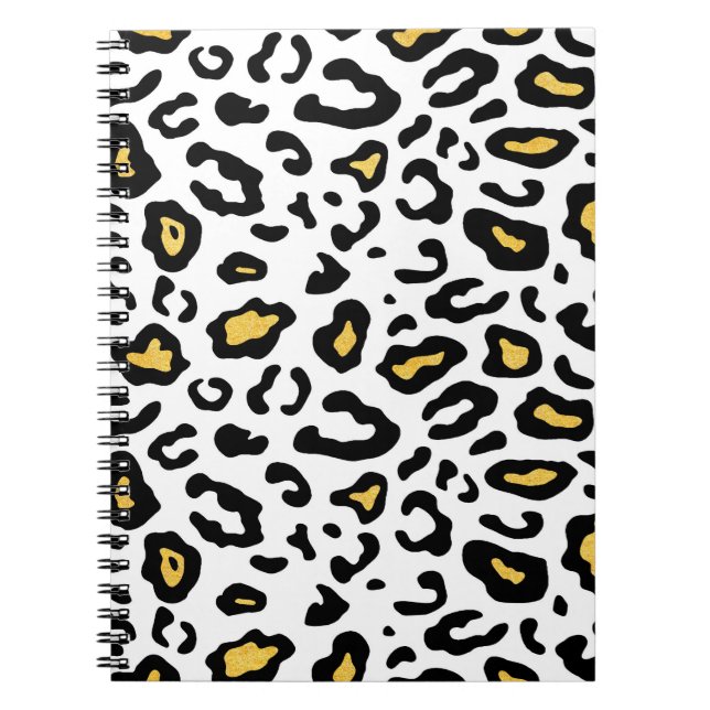 Leopard skin seamless mönster anteckningsbok (Framsidan)