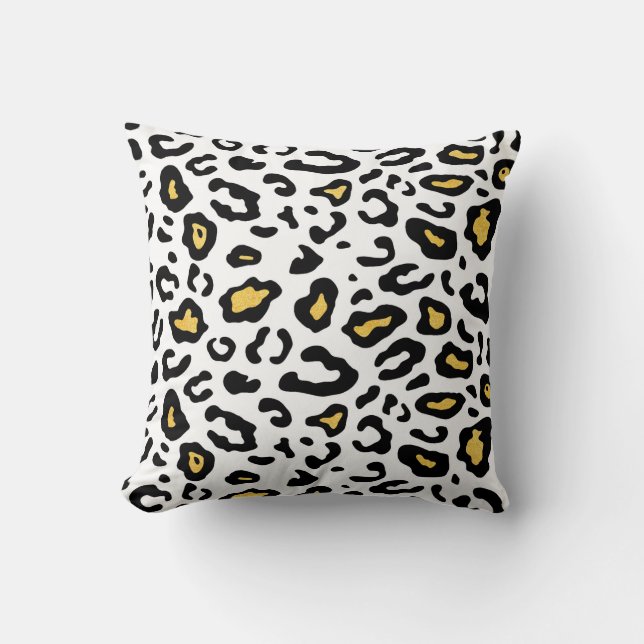 Leopard skin seamless mönster kudde (Framsida)