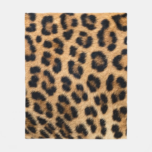 Leopard skin struktur fleecefilt (Framsidan)