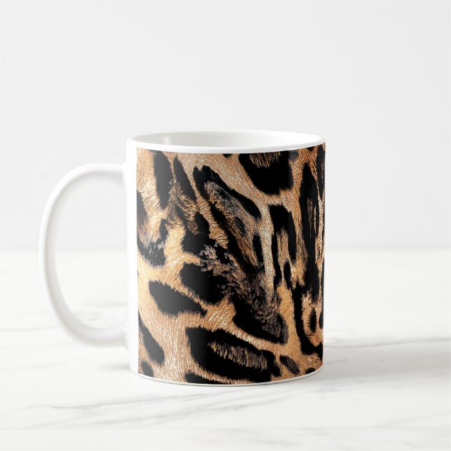 Leopard skin struktur kaffemugg (Vänster)