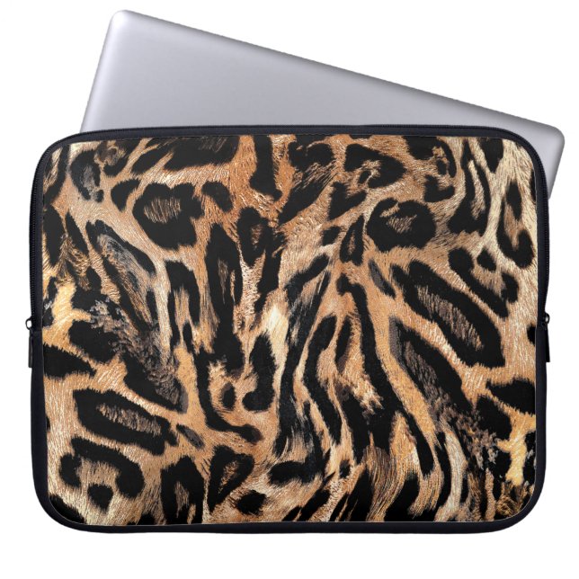 Leopard skin struktur laptop fodral (Framsidan)
