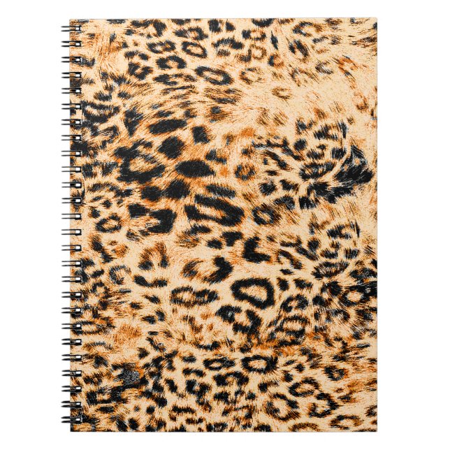 Leopard skin struktur, leopard mönster anteckningsbok (Framsidan)