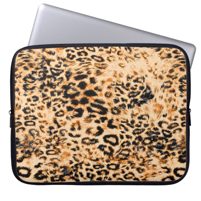 Leopard skin struktur, leopard mönster laptop fodral (Framsidan)