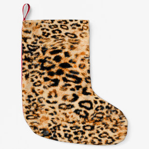Leopard skin struktur, leopard mönster liten julstrumpa