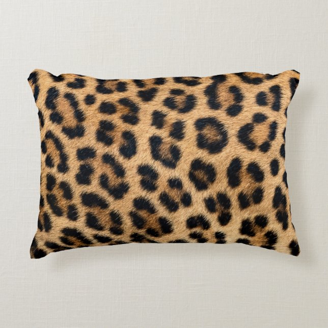 Leopard skin struktur prydnadskudde (Framsidan)