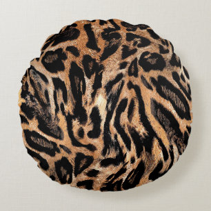 Leopard skin struktur rund kudde