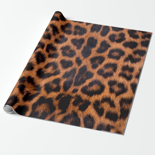 Leopard skin struktur : Uppehåll leopardprick Presentpapper (Utrullad)