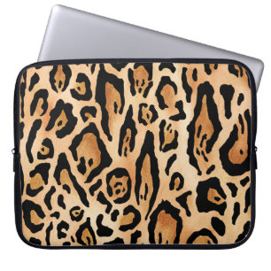 Leopard Skin: Timless Seamless Mönster Laptop Fodral