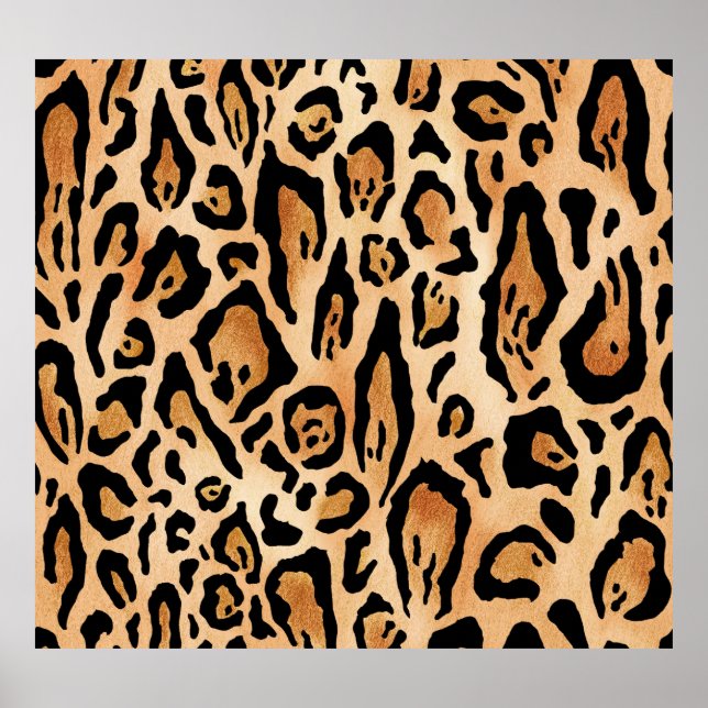 Leopard Skin: Timless Seamless Mönster Poster (Framsidan)