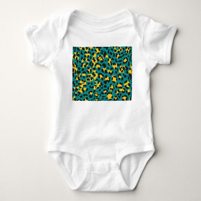 Leopard Skin: Vintage Struktur Mönster T Shirt (Framsida)