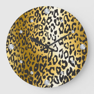 Leopard Skin Wall Clock Stor Klocka