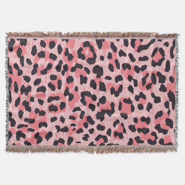 Leopard-skinn: vintage sömlös struktur filt (Framsidan)
