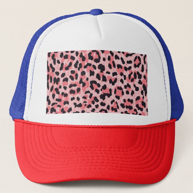 Leopard-skinn: vintage sömlös struktur keps (Framsida)