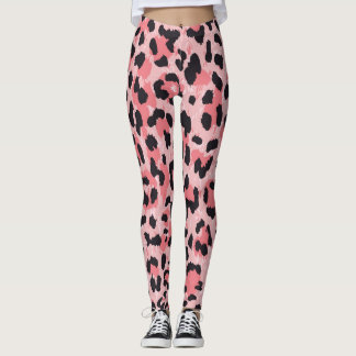 Leopard-skinn: vintage sömlös struktur leggings