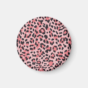 Leopard-skinn: vintage sömlös struktur magnet