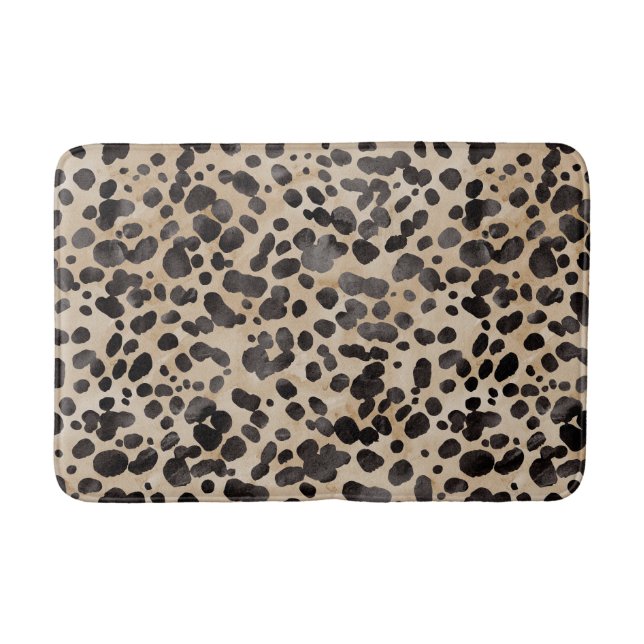 Leopard Skriv ut Bath Mat. Badrumsmatta (Framsidan)