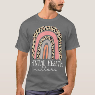 Leopard Skriv ut Boho Rainbow A T Shirt