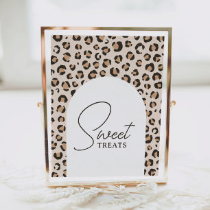 Leopard Skriv ut Födelsedagsfest Sweet Treats-teck Poster