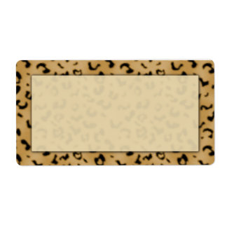 Leopard Skriv ut fraktetiketter Fraktsedel