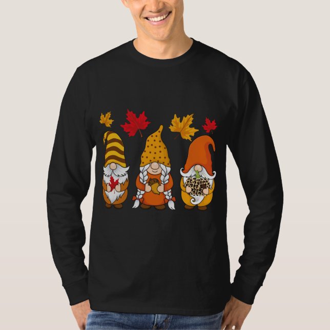 Leopard Skriv ut Gnomes Julafton Funny Julgrum T Shirt (Framsida)