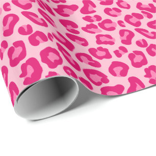 Leopard Skriv ut i pastellform, Rosa, Shock rosa o Presentpapper