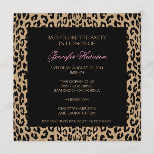 Leopard Skriv ut Inbjudningar
