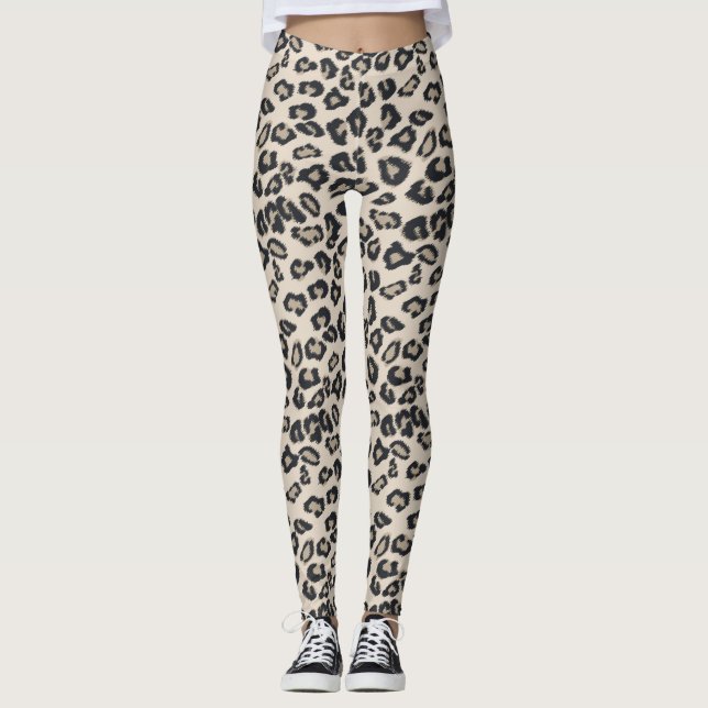 Leopard Skriv ut kvinnans lag Leggings (Framsida)
