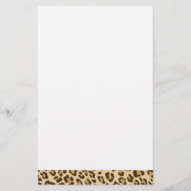 Leopard Skriv ut mall Brevpapper (Framsida)