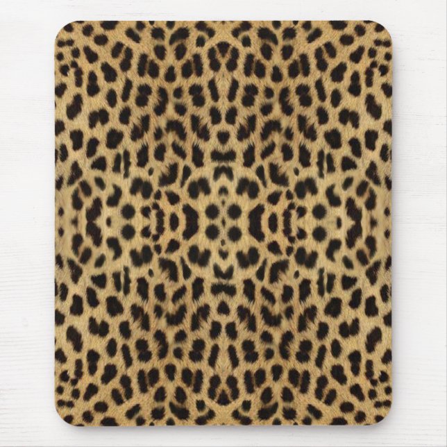 Leopard Skriv ut musknapp Musmatta (Framsidan)