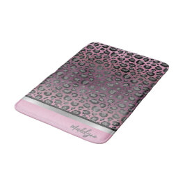 Leopard Skriv ut på Shock rosa Badrumsmatta