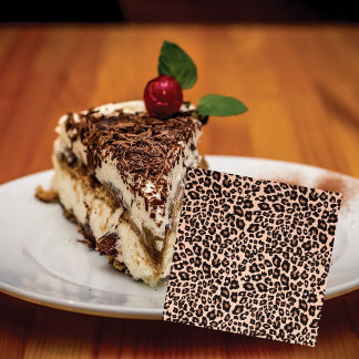 Leopard Skriv ut Party Pappra bordsbladet för midd Pappersservett