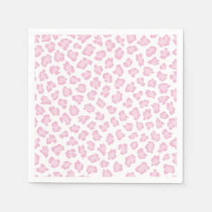 Leopard Skriv ut Pastel Rosa Sweet Animal Lover Gi Pappersservett