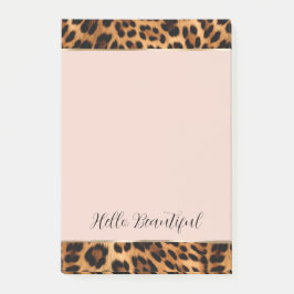 Leopard Skriv ut  Rosa Chic Guld Glam Post-it Block