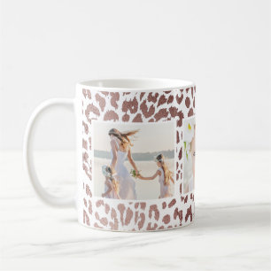 Leopard Skriv ut tre fotokollage Kaffemugg
