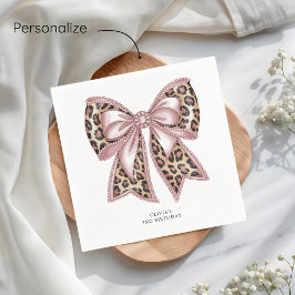 Leopard Skriv ut två Vilder på plats 2:a födelseda Pappersservett