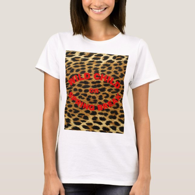 Leopard Skriv ut vildbarn på Påsklov T Shirt (Framsida)