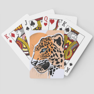 Leopard-skrivarkort - fetstilt stor kattdesign casinokort