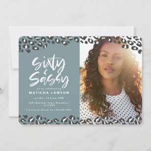 Leopard skriver sextio och sassy 60-årsfoto